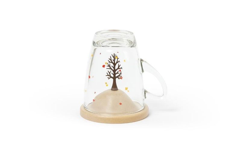 Qualy, Autumn, kubek z pokrywką, beżowy