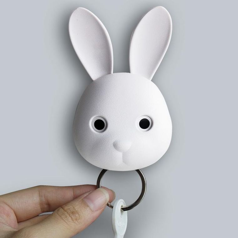 Qualy, Bella Bunny, wieszak na klucze, white