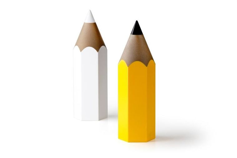 Qualy, Dinsor, pojemnik na kredki, żółty