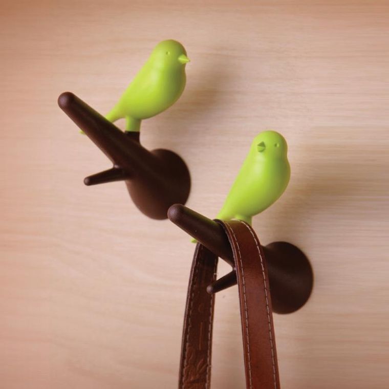 Qualy, Ptaki, wieszak, czerwono-biały, 10067-RD-WH