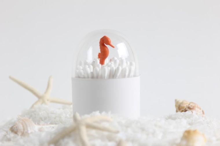 Qualy, Seashore, pojemnik na patyczki do uszu, biały