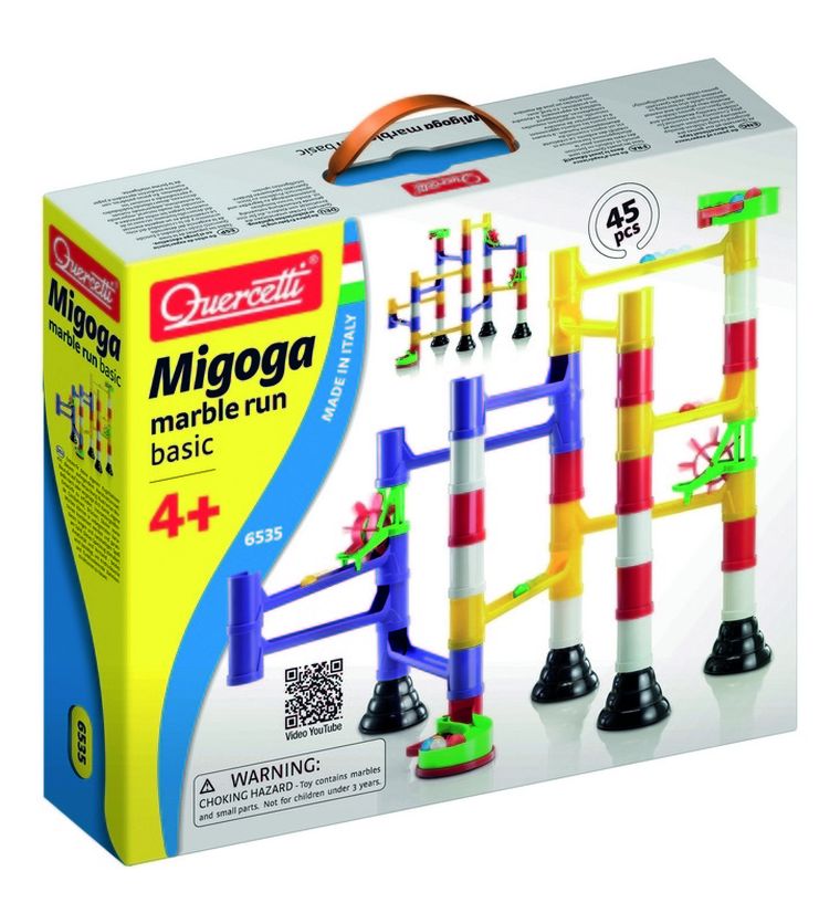 Quercetti, tor kulkowy Migoga Basic, zestaw konstrukcyjny, 45 elementów