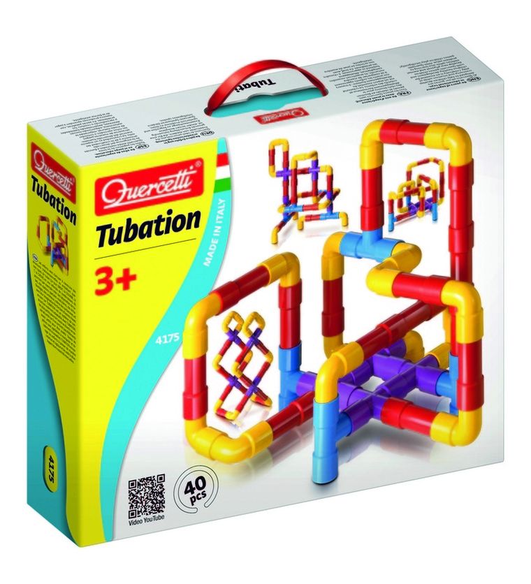 Quercetti, Tubation, zestaw konstrukcyjny, 40 elementów