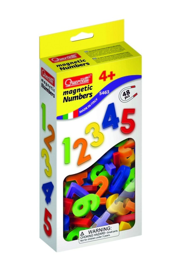 Quercetti, Zestaw uzupełniający, Cyfry magnetyczne, 48 elementów