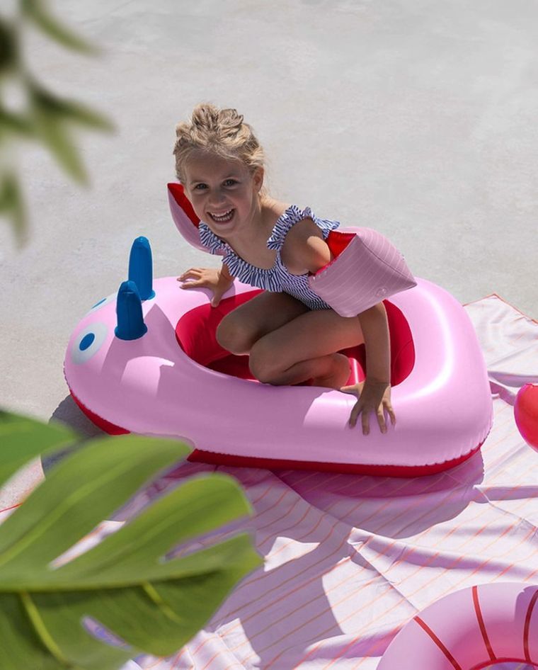 Quut, dmuchany ponton do pływania dla dzieci, Cherry Red