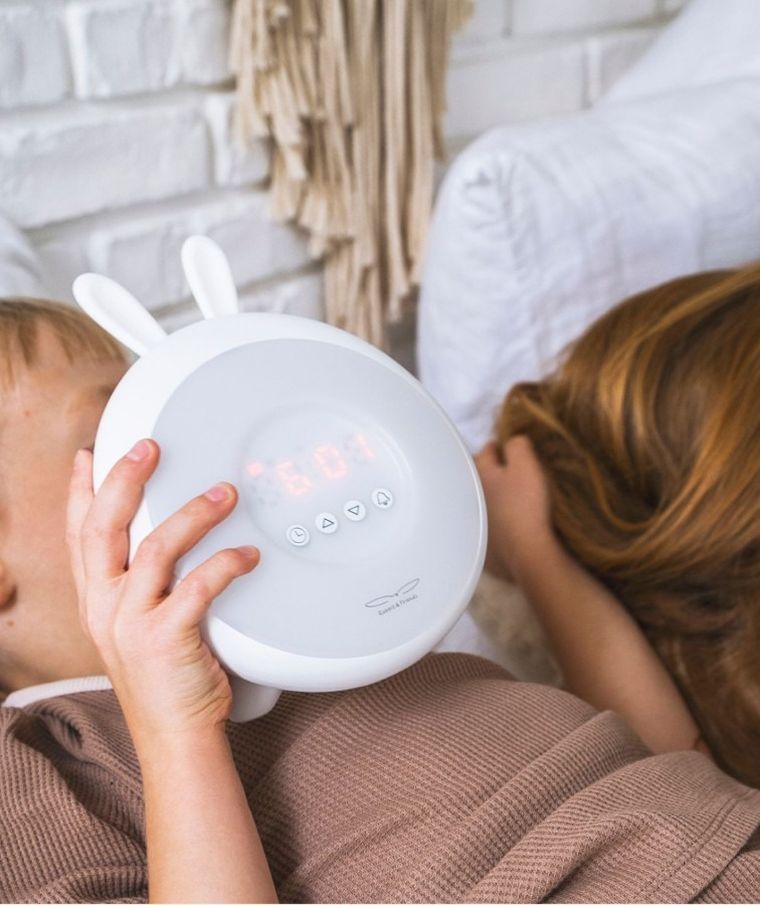 Rabbit & Friends, Królik, lampka budząca światłem, biała