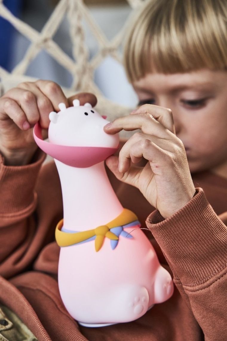 Rabbit & Friends, Żyrafa, lampka silikonowa, biała