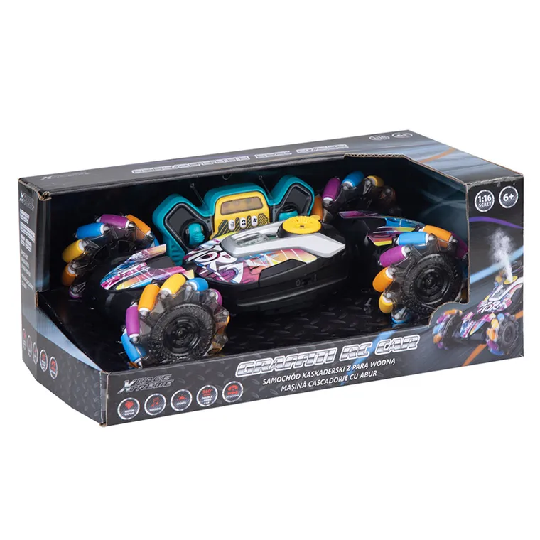 Race Xtreme, samochód kaskaderski z parą wodną, zdalnie sterowany, 1:16