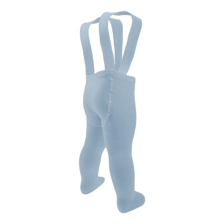 Rajstopy dziecięce z szelkami, bambusowe, niebieskie, Nicol