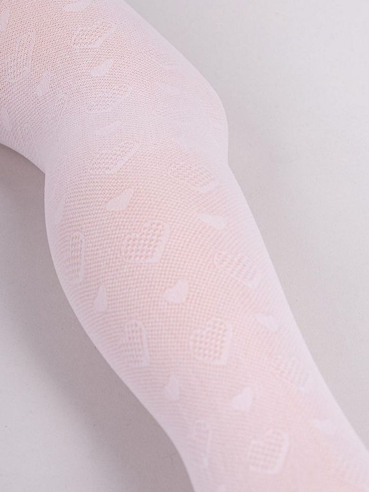 Rajstopy dziewczęce, białe, 30 DEN, Yoclub