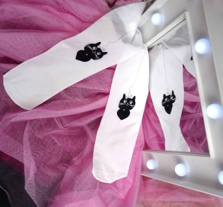 Rajstopy dziewczęce, białe, mikrofibra, Milusie