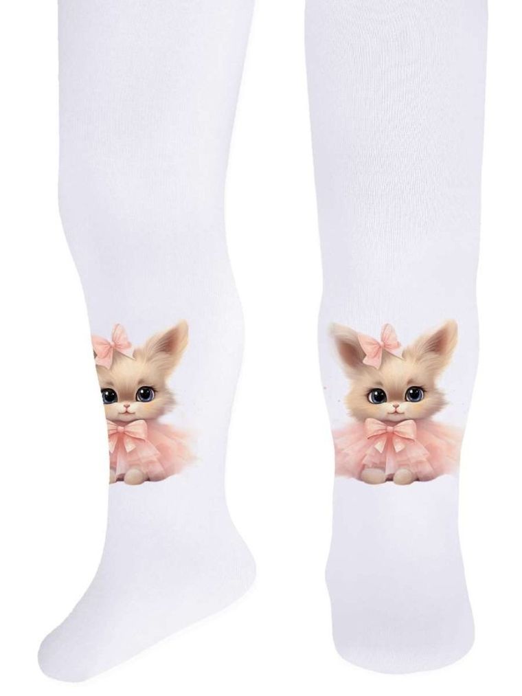 Rajstopy dziewczęce, białe, Milusie