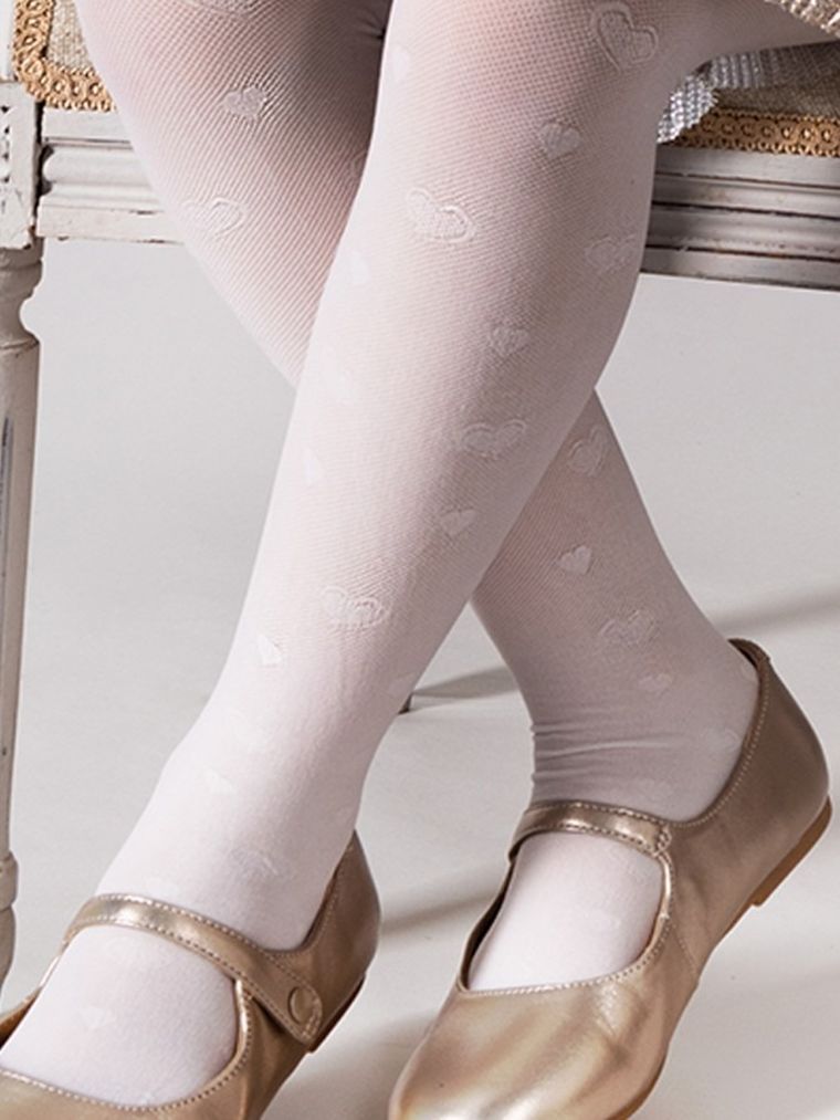 Rajstopy dziewczęce, białe, Yoclub