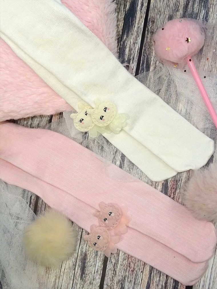 Rajstopy dziewczęce, ecru, Milusie