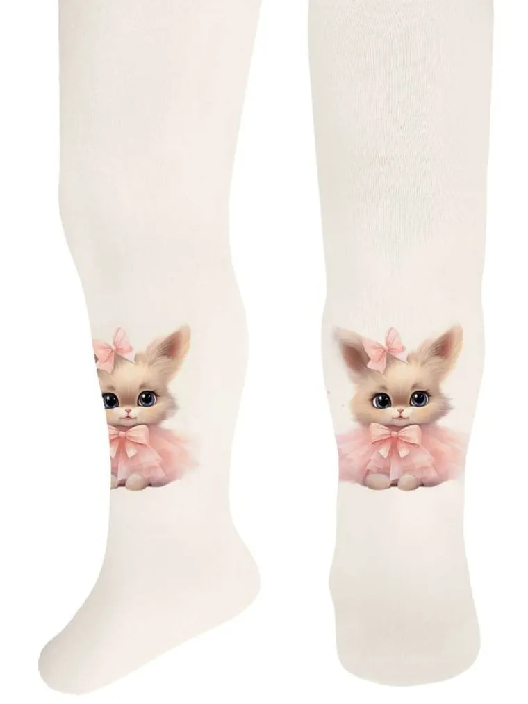 Rajstopy dziewczęce, ecru, Milusie