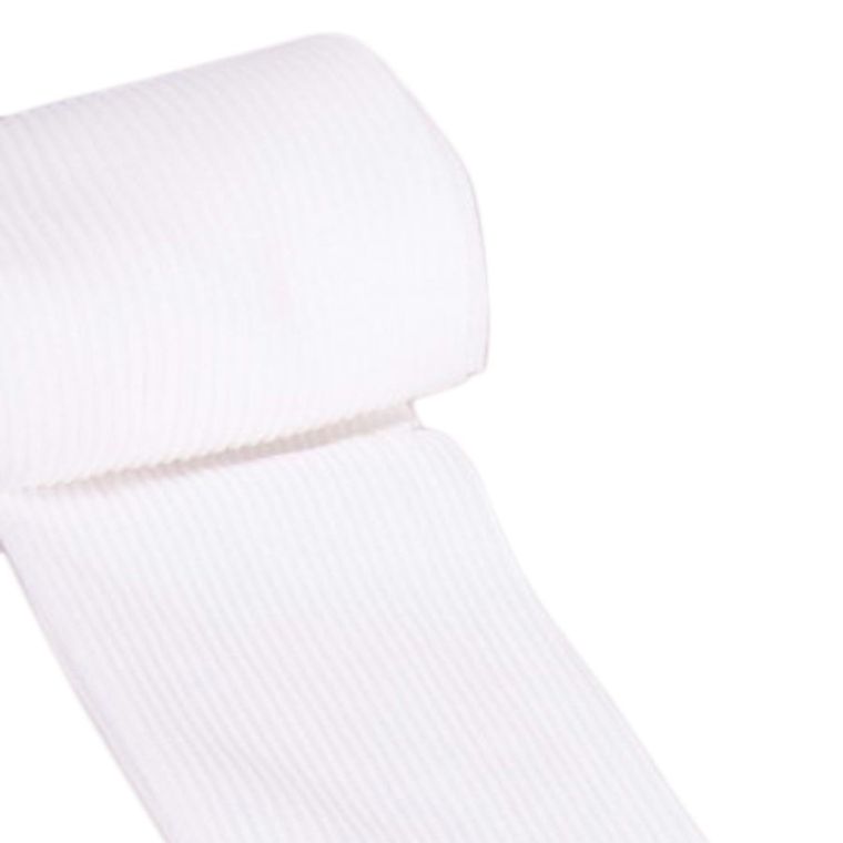 Rajstopy dziewczęce, prążkowane, białe, 40 DEN, Yoclub