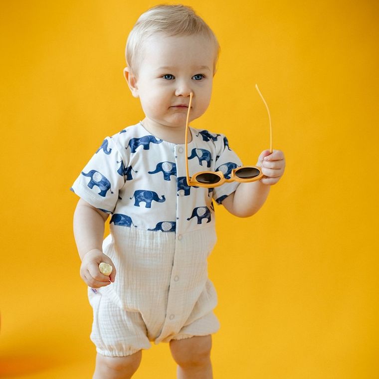 Rampers chłopięcy, beżowy, Eevi