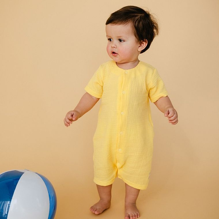 Rampers chłopięcy, żółty, Eevi