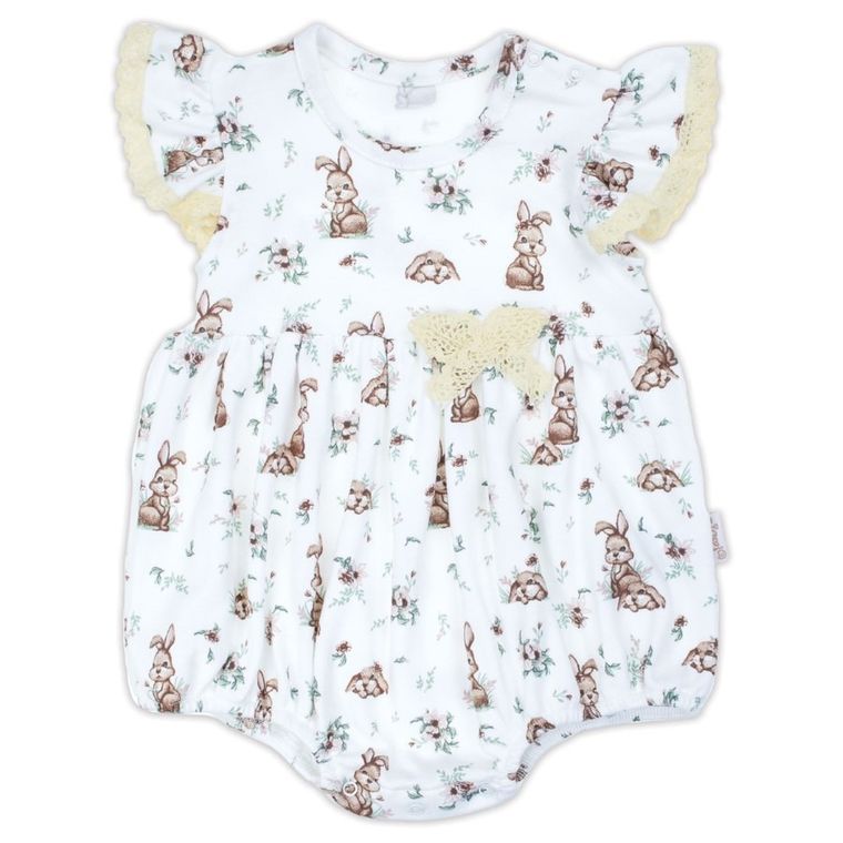 Rampers dziewczęcy, biały, Nicol