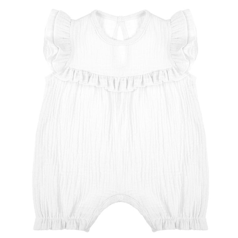 Rampers dziewczęcy, biały, Nicol