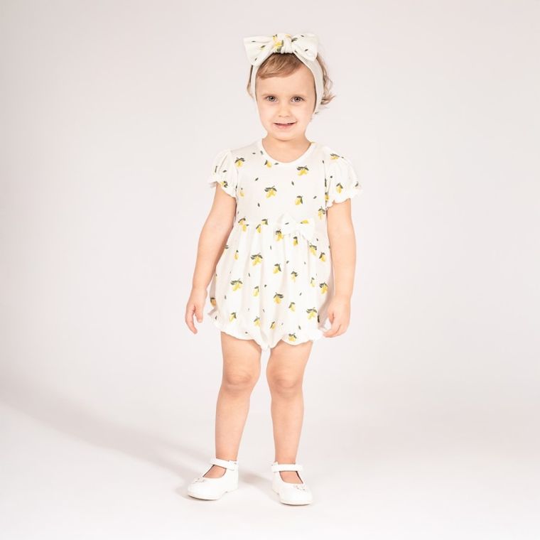 Rampers dziewczęcy, ecru, Nicol