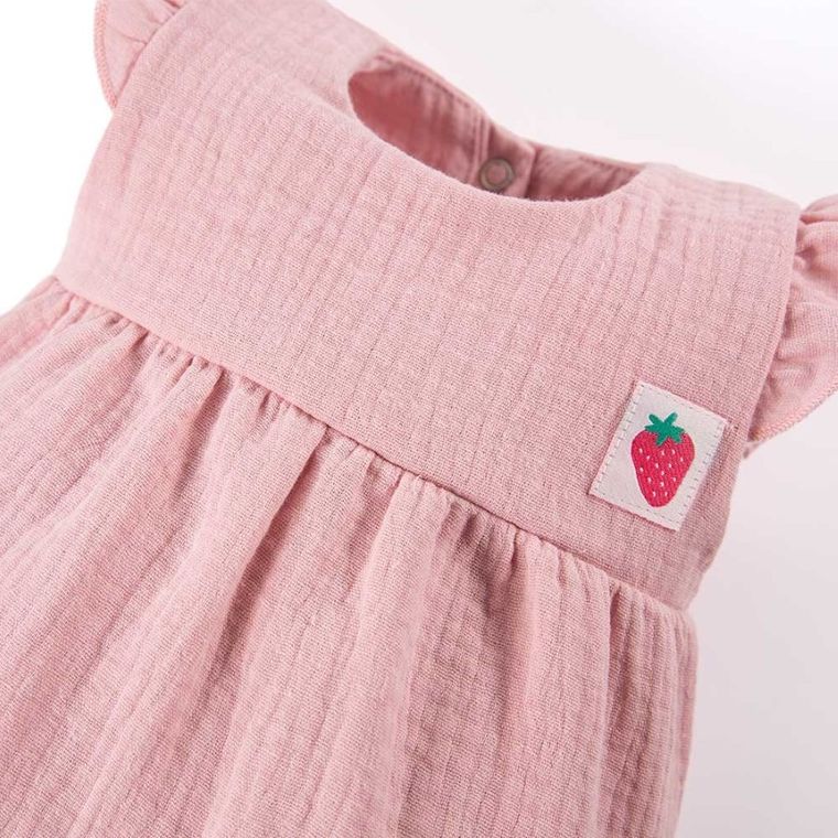 Rampers dziewczęcy, koralowy, Eevi