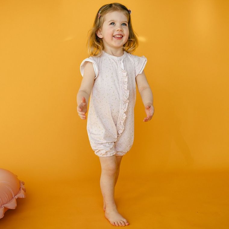 Rampers dziewczęcy, różowy, Eevi