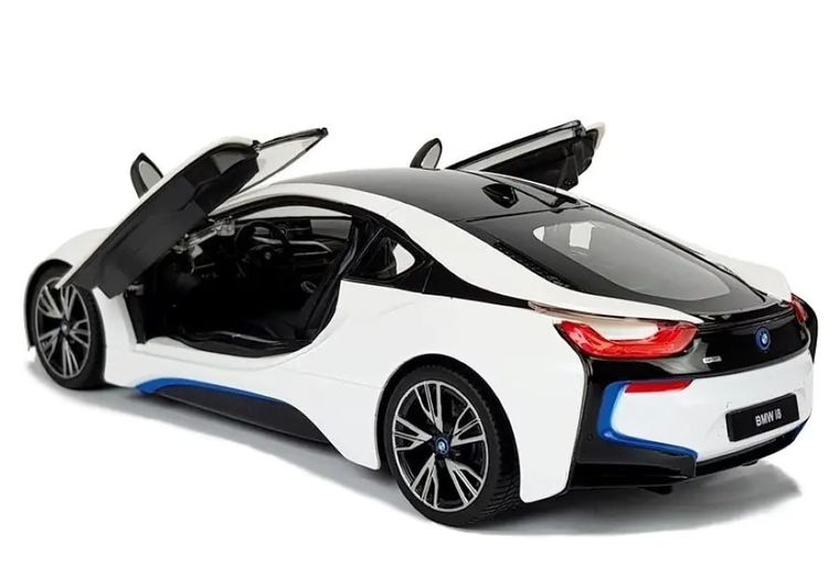 Rastar, BMW i8, pojazd zdalnie sterowany, biały, 1:14