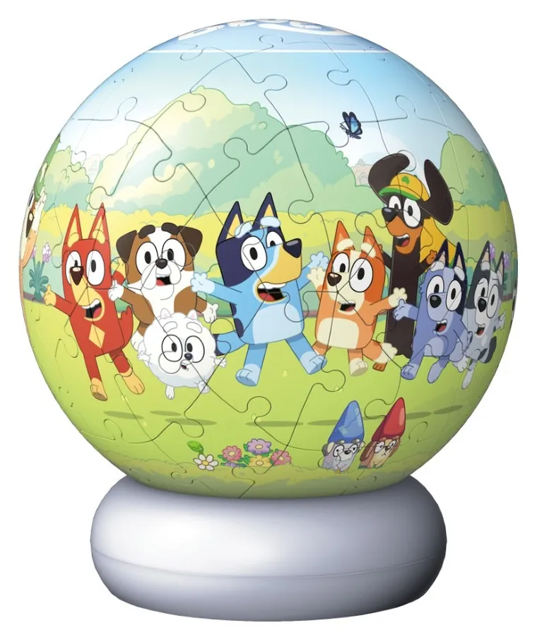 Ravensburger, Bluey, Kula, puzzle 3D, lampka, 72 elementy