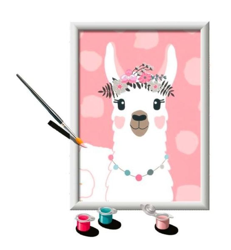 Ravensburger, CreArt, malowanie po numerach, Lama