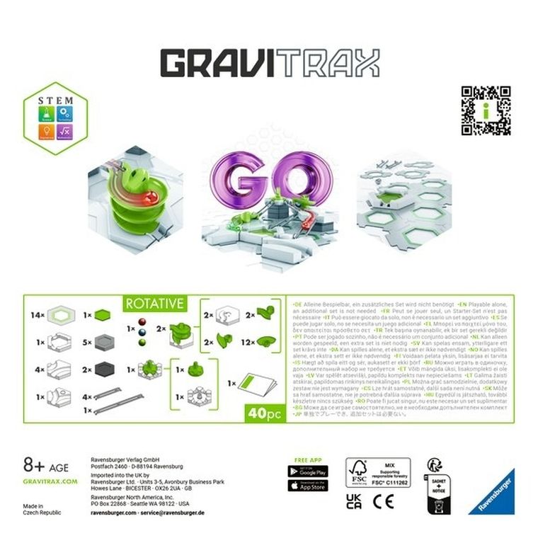 Ravensburger, GraviTrax, GO Rotative, zestaw startowy