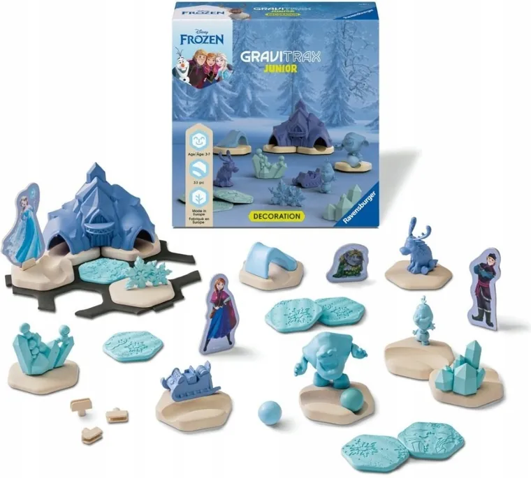 Ravensburger, GraviTrax Junior, Kraina Lodu, zestaw uzupełniający