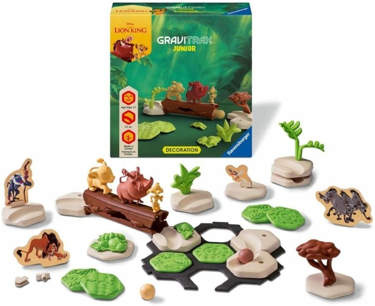 Ravensburger, GraviTrax Junior, Król Lew, zestaw uzupełniający