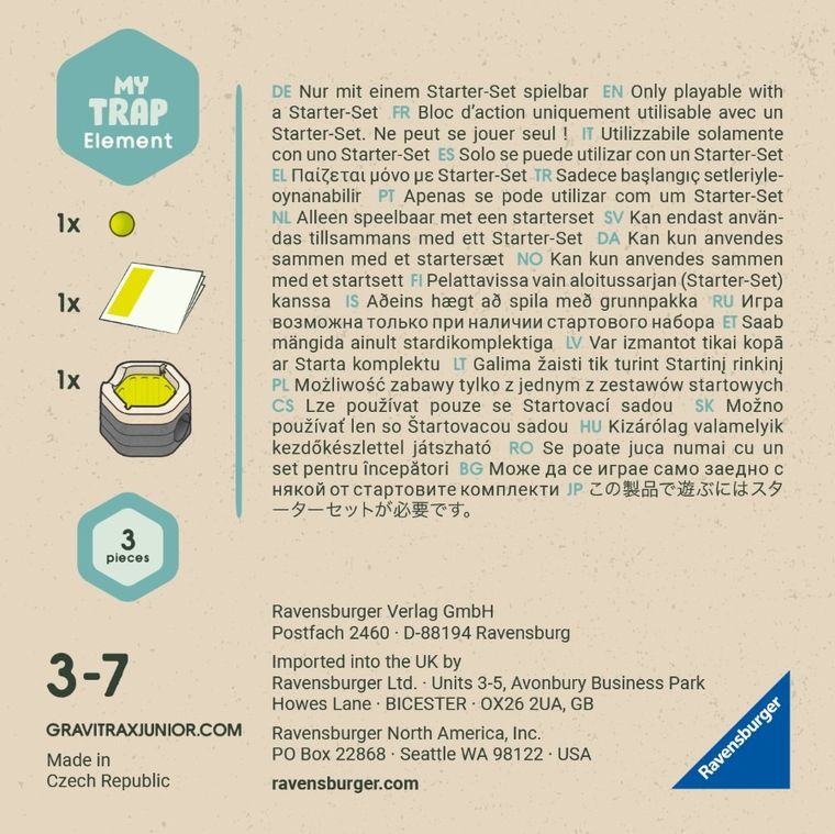 Ravensburger, GraviTrax Junior, Zapadnia, zestaw uzupełniający