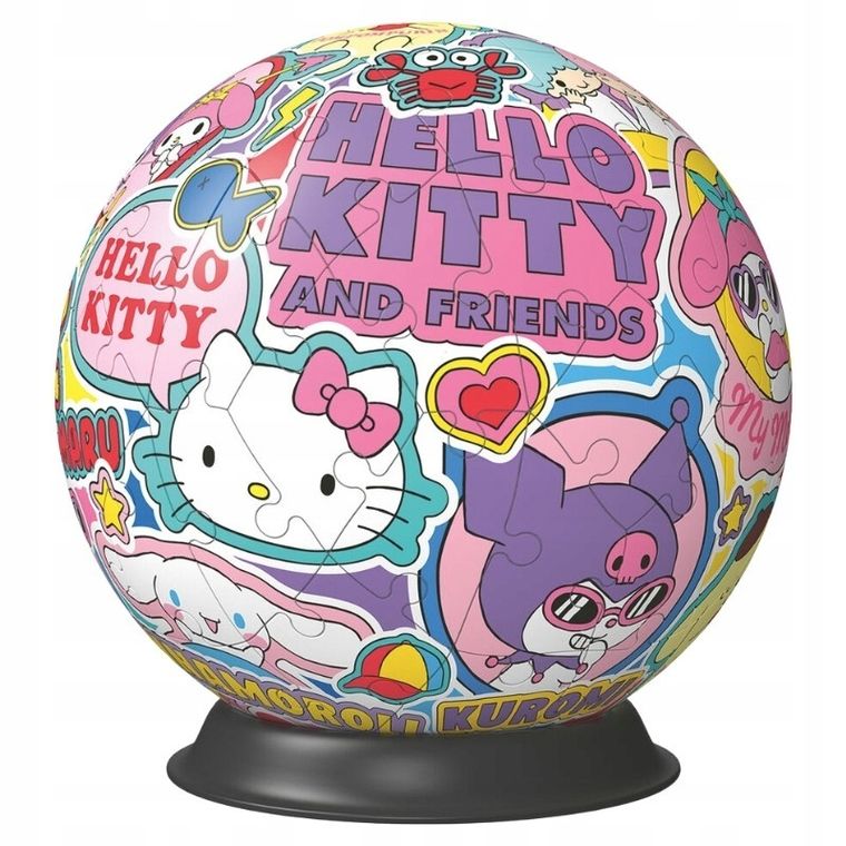 Ravensburger, Hello Kitty, Kula, puzzle 3D, 72 elementy