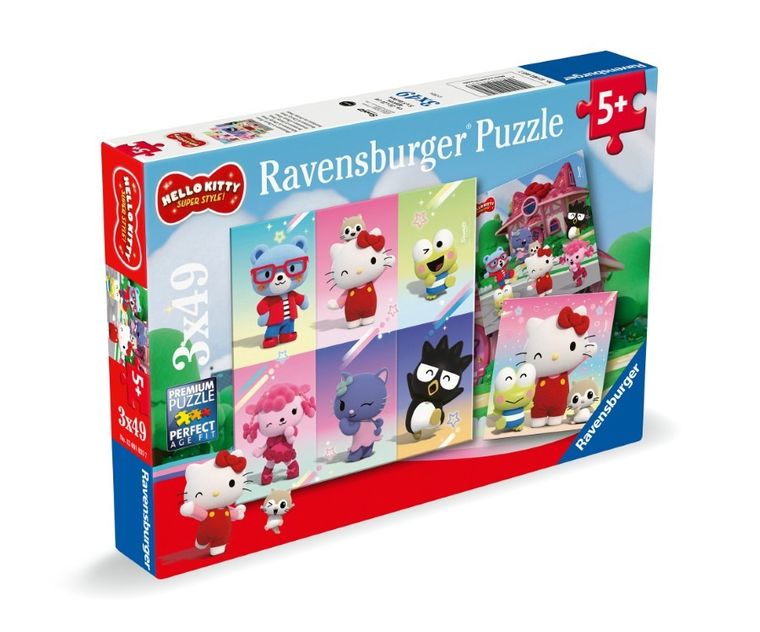 Ravensburger, Hello Kitty, puzzle, 3-49 elementów