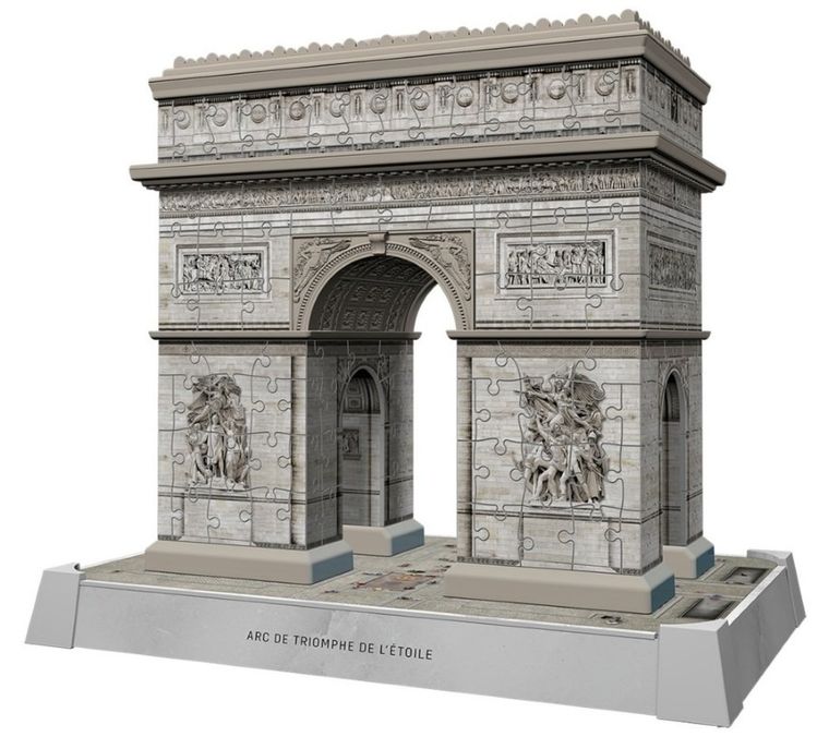 Ravensburger, Iconics, Łuk Triumfalny, puzzle 3D LED, 224 elementy