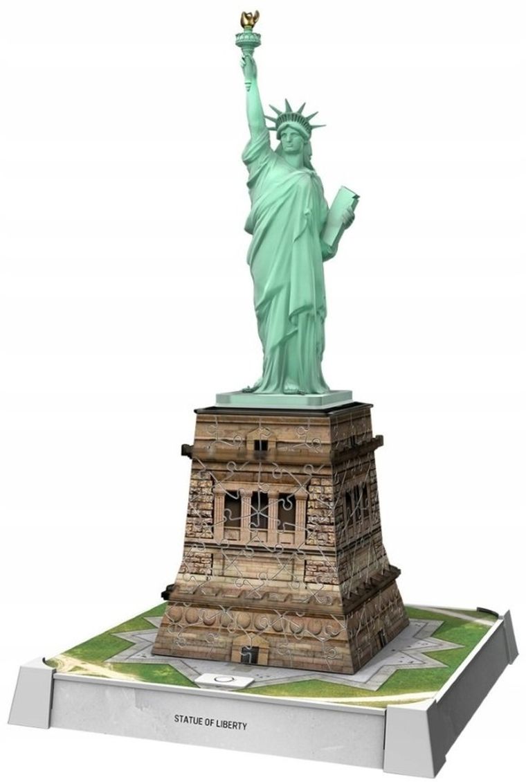 Ravensburger, Iconics, Statua Wolności, puzzle 3D LED, 128 elementów
