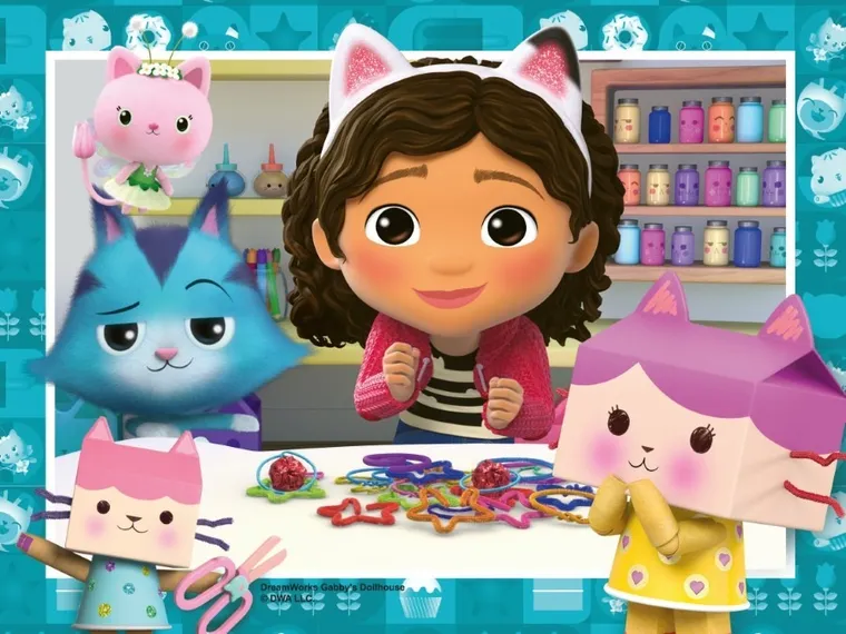 Ravensburger, Koci Domek Gabi, puzzle 2D, 4w1