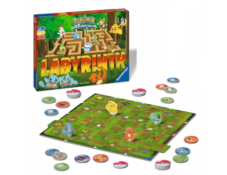 Ravensburger, Labyrinth Pokemon, gra familijna
