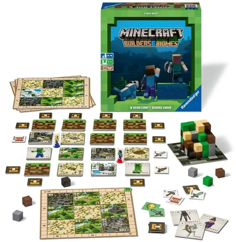 Ravensburger, Minecraft, Builders and Biomes, gra strategiczna