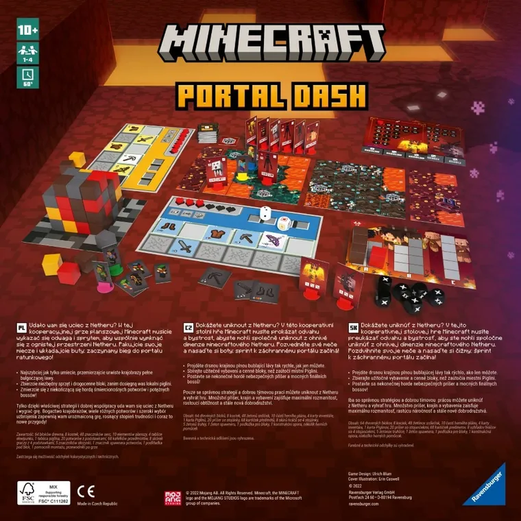 Ravensburger, Minecraft, Portal Dash, gra kooperacyjna