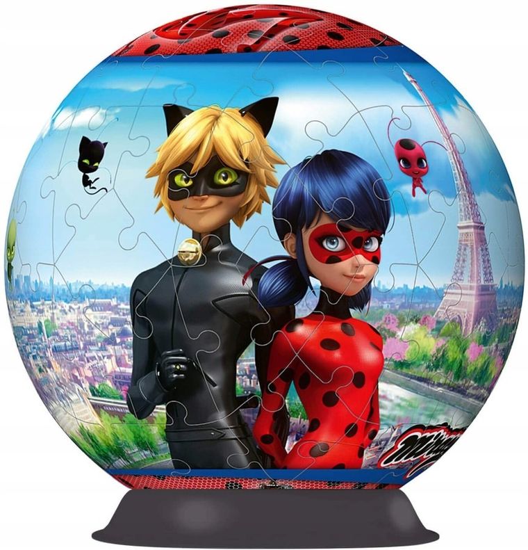 Ravensburger, Miraculous, Kula, puzzle 3D, 72 elementy