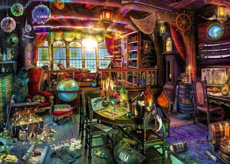 Ravensburger, Pirackie życie, puzzle, 1000 elementów