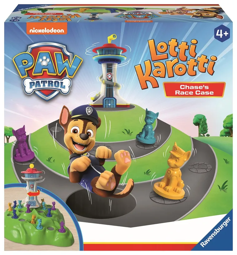 Ravensburger, Psi Patrol, Lotti Karotti Wyścig Chase'a, gra zręcznościowa