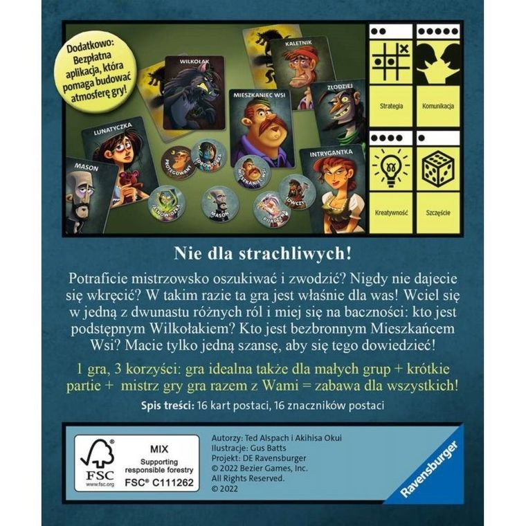 Ravensburger, Wilkołaki. Pełnia księżyca, gra karciana