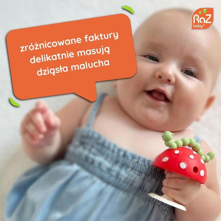 RazBaby, Chompy, gryzak z przyssawką, niebieski
