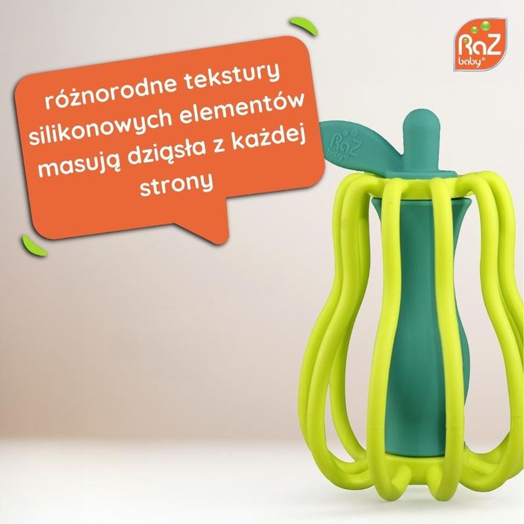 RazBaby, Raz-pear, gryzak i grzechotka 2w1, gruszka