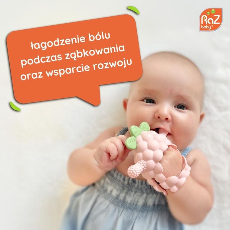 RazBaby, RaZberry Grip, gryzak silikonowy, czerwony