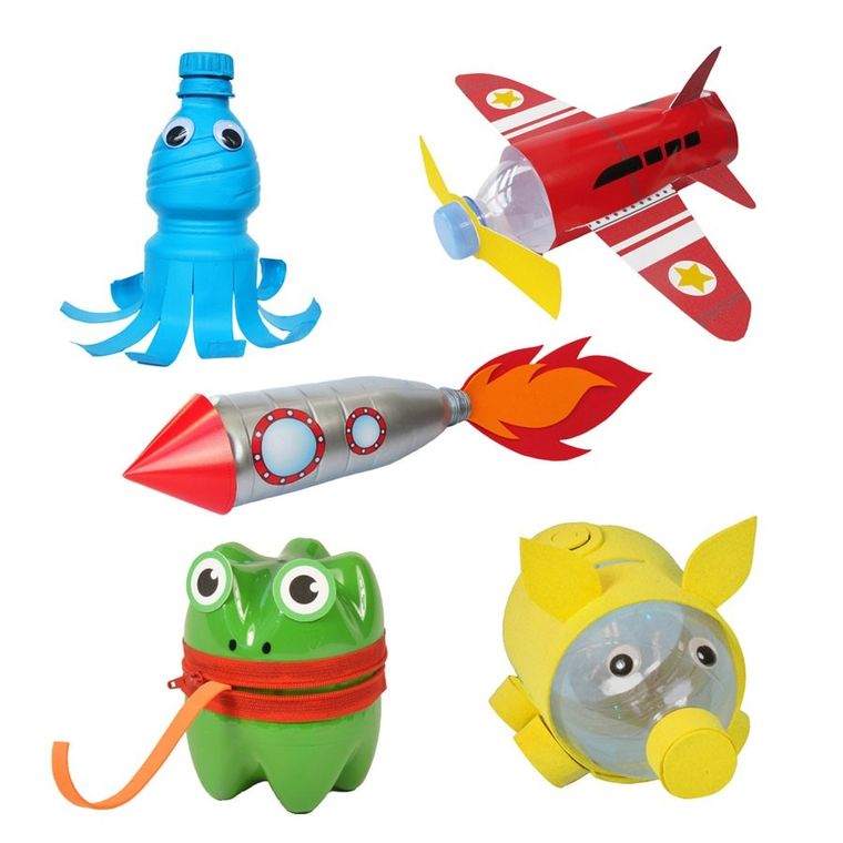 Re-Cycle-Me, Samolot, 5 zabawek, zestaw kreatywny